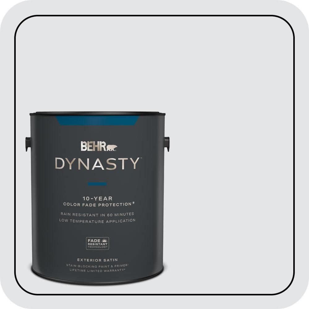 BEHR DYNASTY 1 gal. #MQ3-31 Dutch White Satin Enamel Exterior Stain-Blocking Paint & Primer