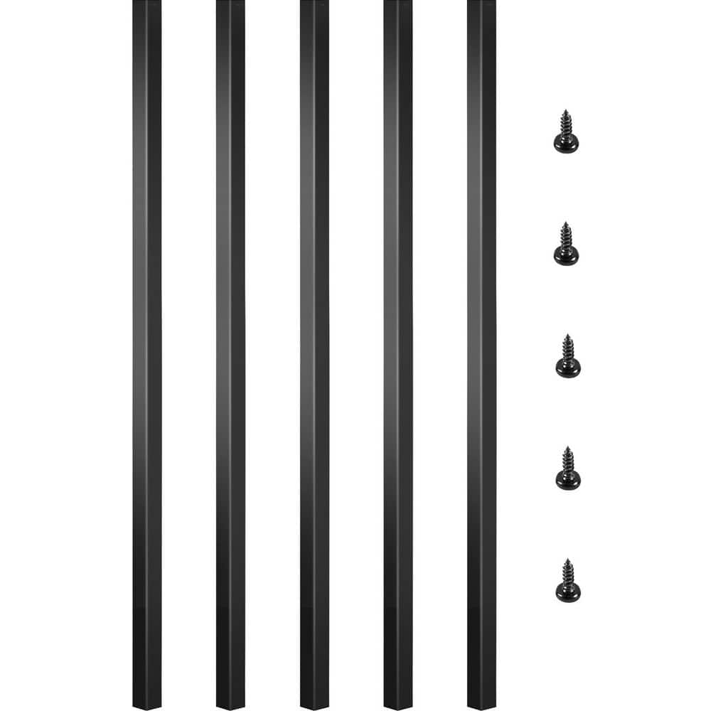 SVOPES 101-Pack 32 in. x 0.8 in. Metal Deck Balusters, Aluminum Alloy Staircase Spindles with Screws, Outdoor Deck Railing