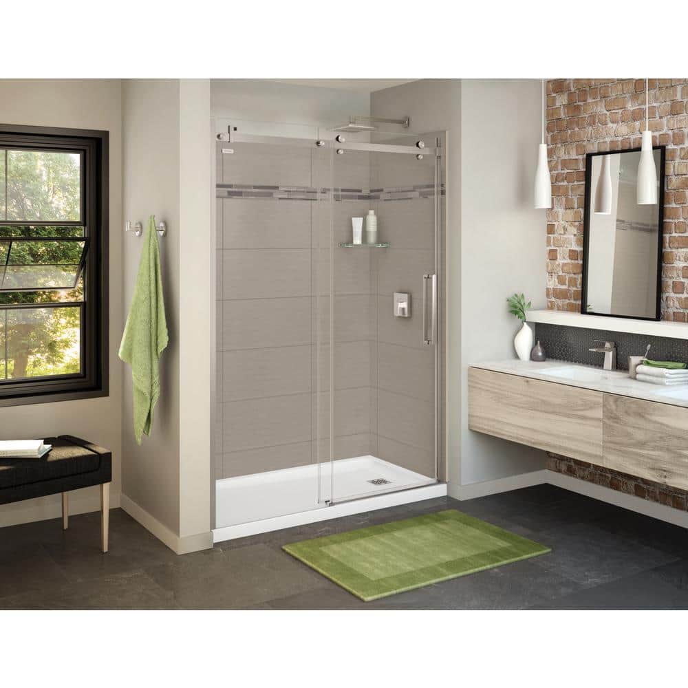 MAAX Utile Origin 1 in. x 60 in. x 80 in. Direct-to-Stud 1-Piece Shower Back Wall in Greige (3)