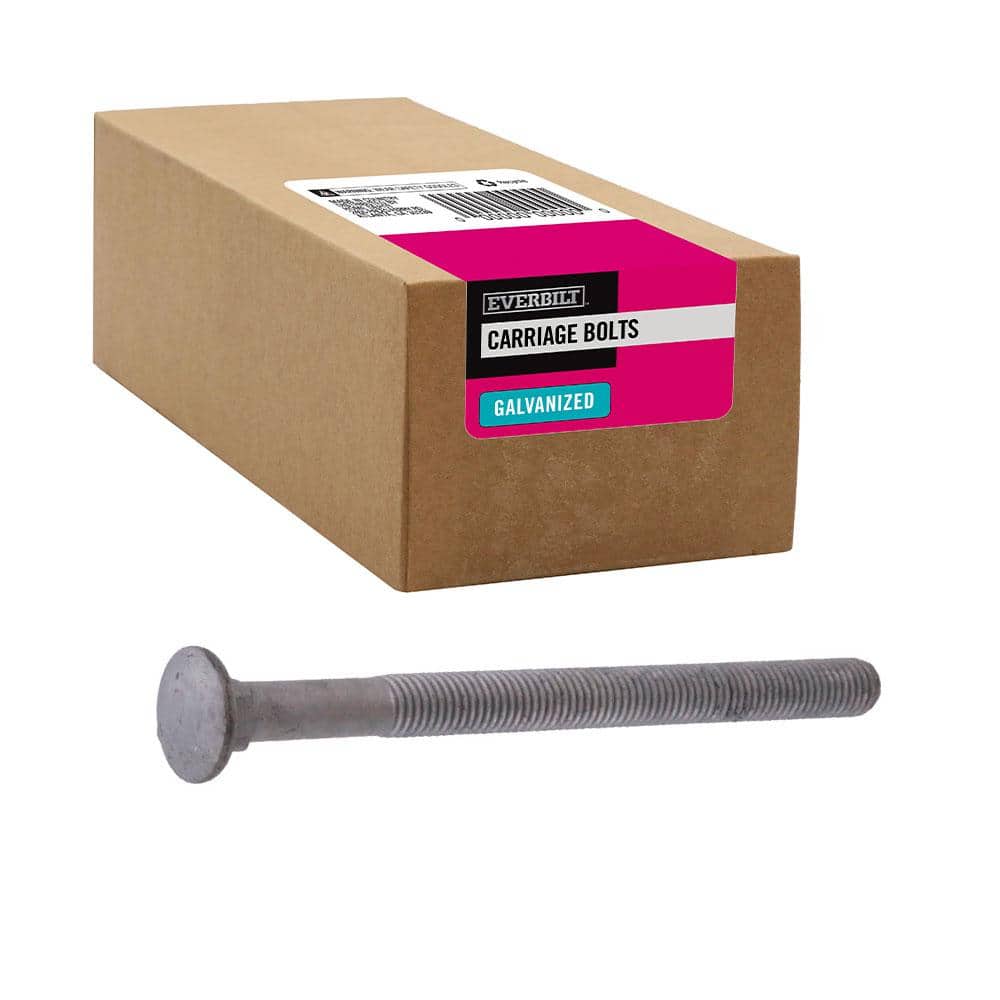Everbilt 5/8 in.-11 x 8 in. Galvanized Carriage Bolt (10-Pack) (1)
