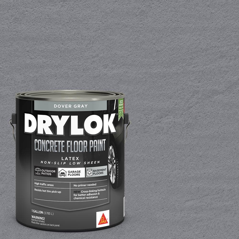 DRYLOK 1 gal. Dover Gray Low Sheen Latex Interior/Exterior Concrete Floor Paint (2)