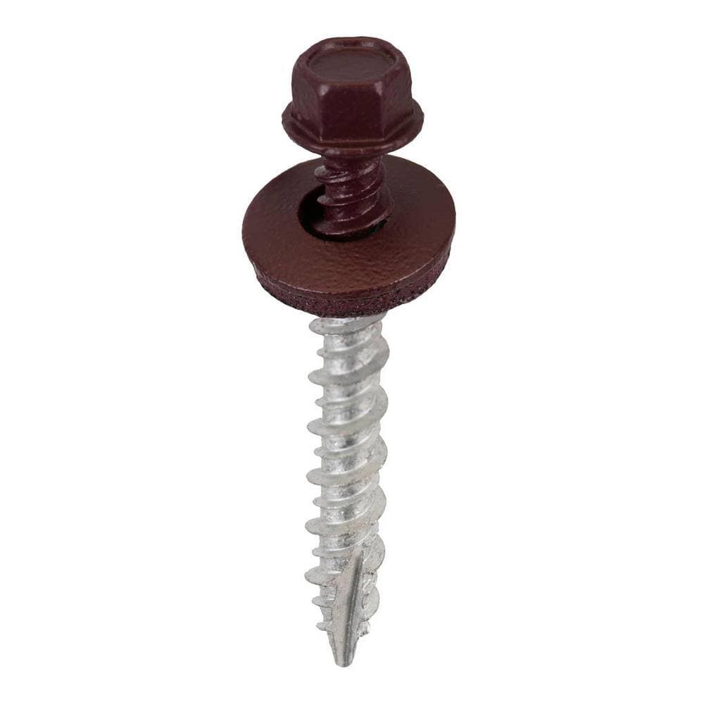 Acorn Hardware #9 X 1-1/2 inch Burgundy Hex Metal to Wood Screws (Bag of 250)
