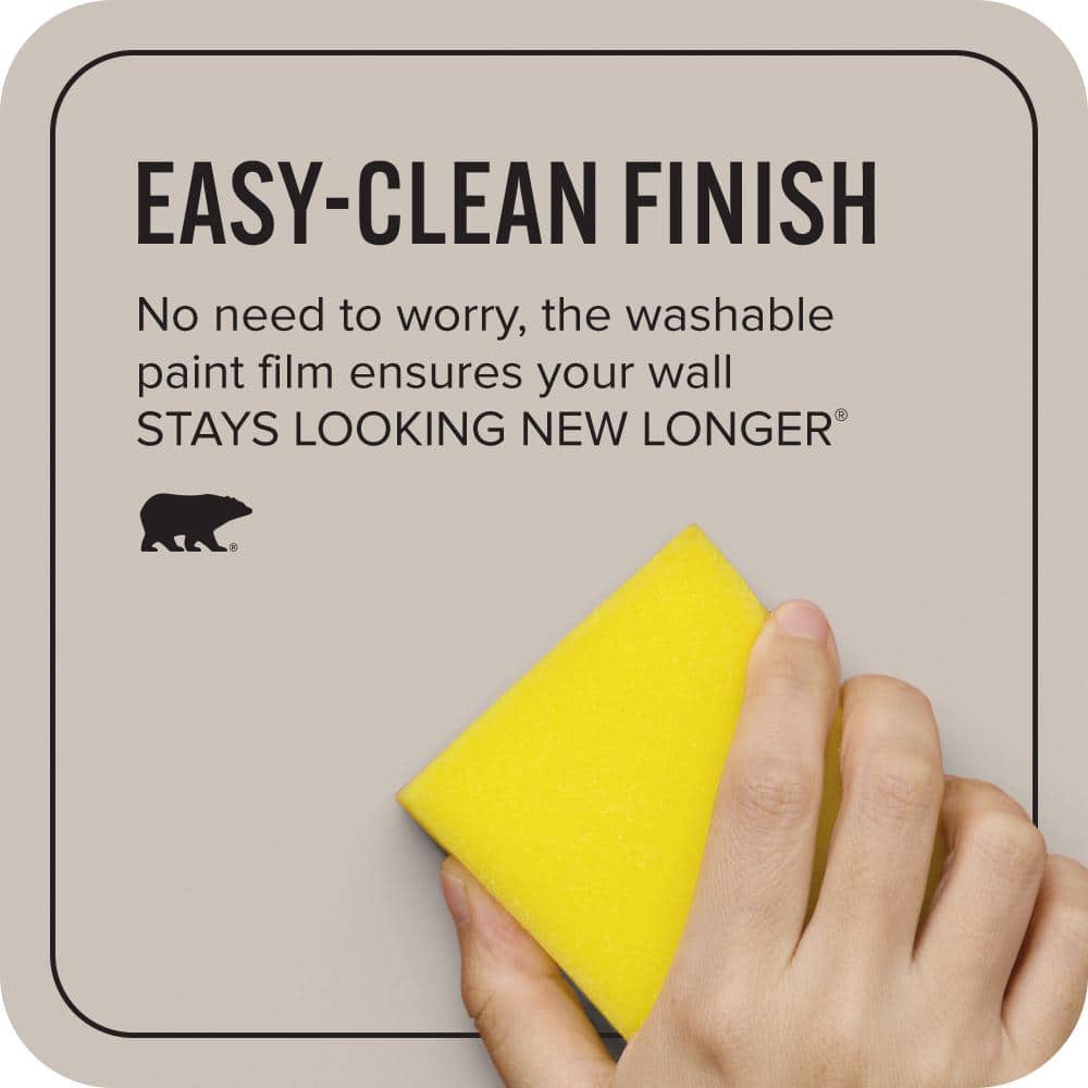 BEHR ULTRA 1 gal. #N200-2 Doeskin Gray Extra Durable Eggshell Enamel Interior Paint & Primer (4)