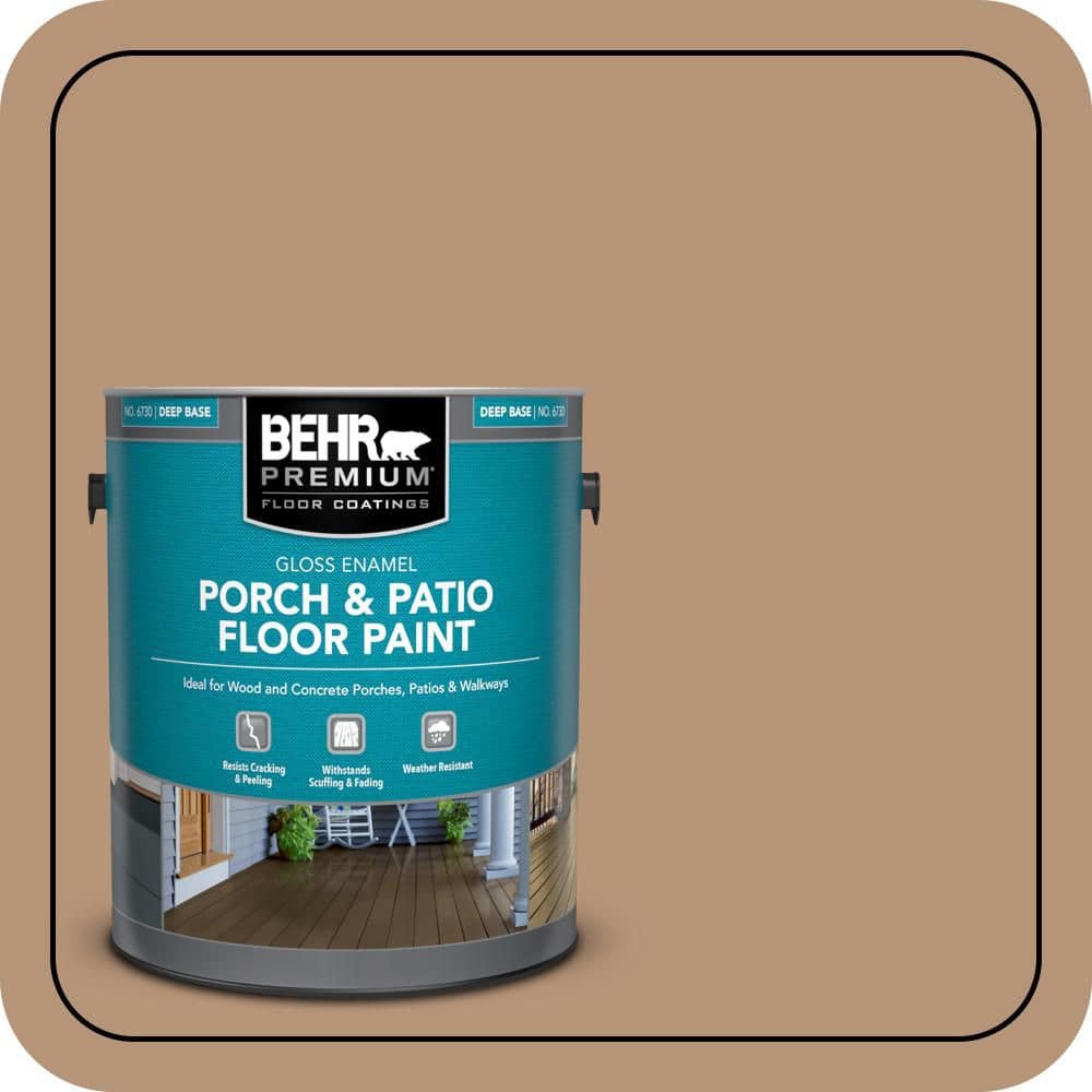 BEHR PREMIUM 1 gal. #280F-4 Burnt Almond Gloss Enamel Interior/Exterior Porch and Patio Floor Paint
