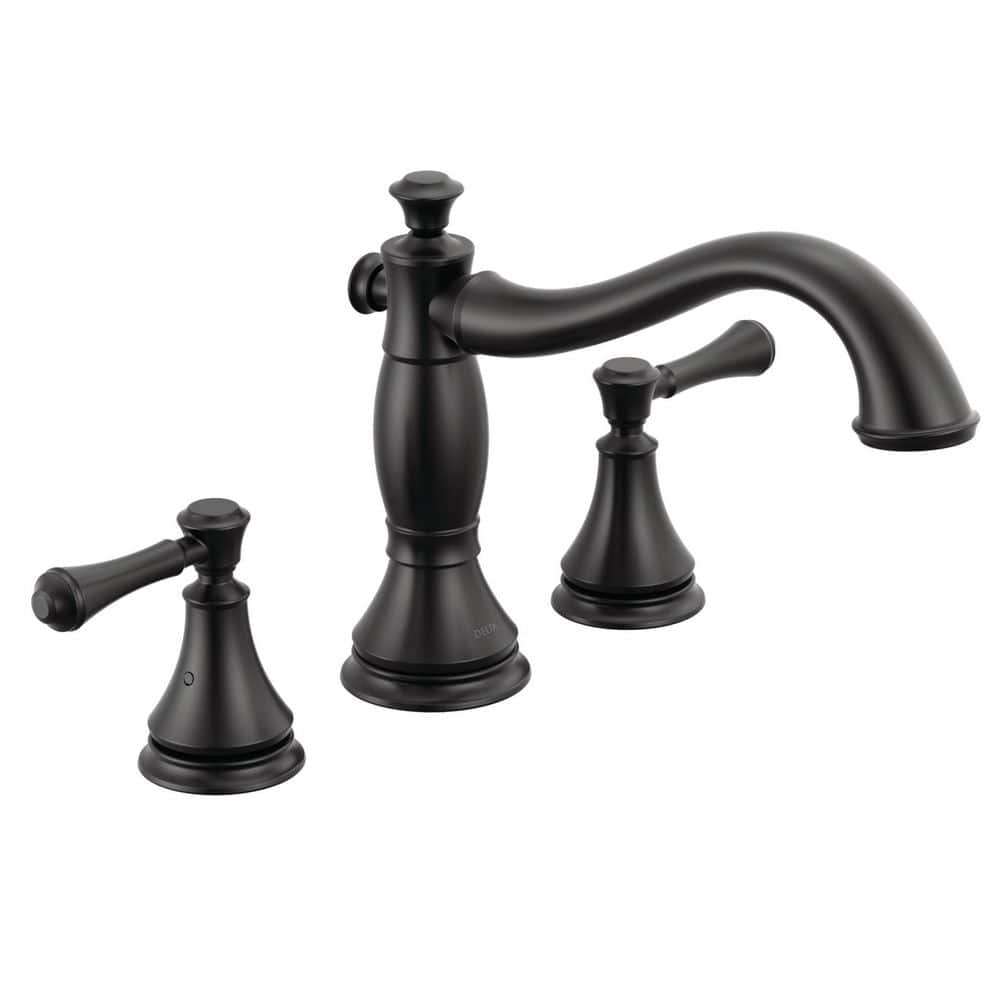 Delta (2-Pack) Cassidy Metal Lever Handles for Roman Tub Faucet in Matte Black (2)