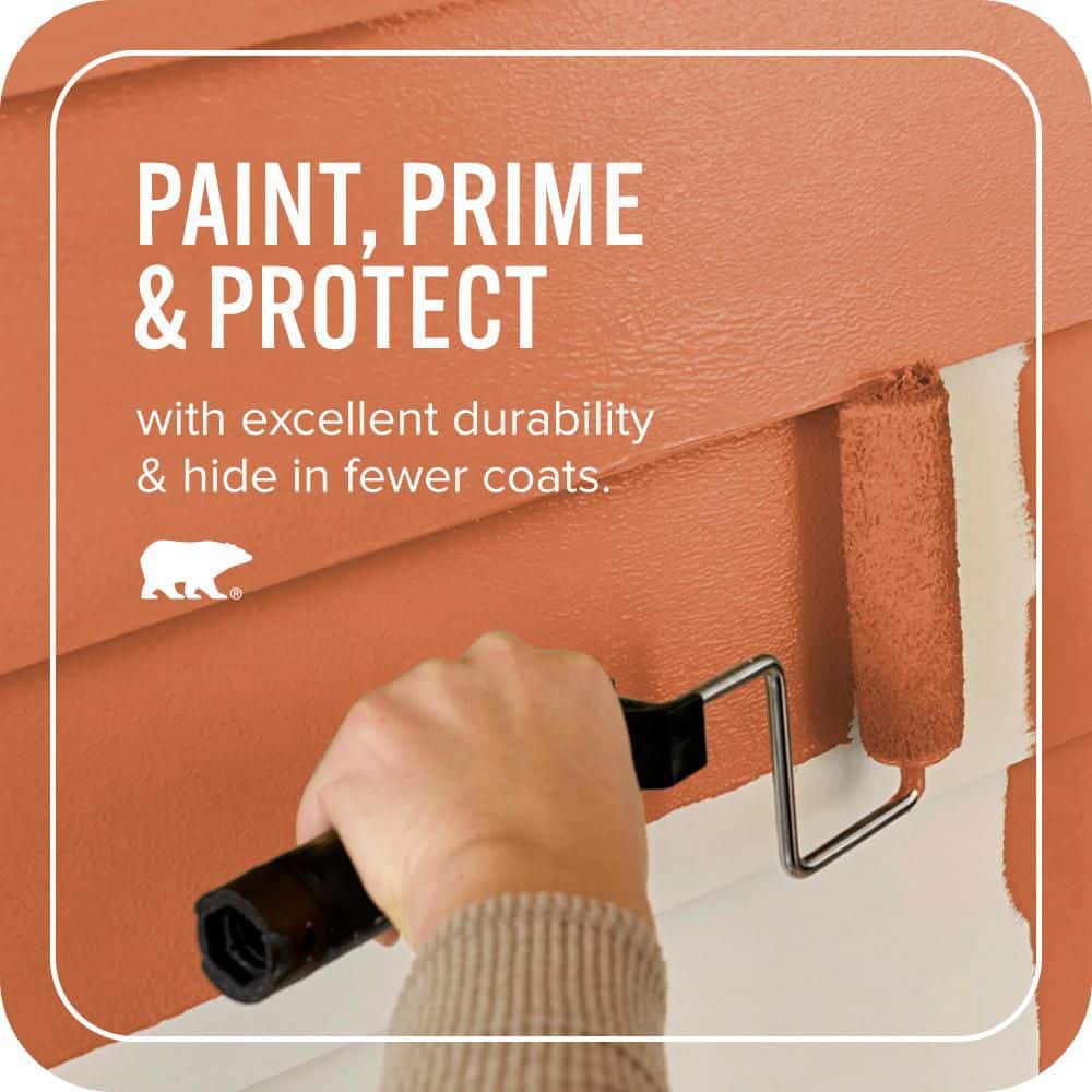 BEHR ULTRA 1 gal. #S-H-250 Pumpkin Patch Satin Enamel Exterior Paint & Primer (3)