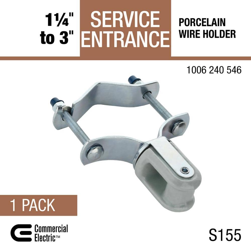 Commercial Electric 1-1/4 in. to 3 in. Service Entrance (SE) Adjustable Porcelain Wireholder (3)