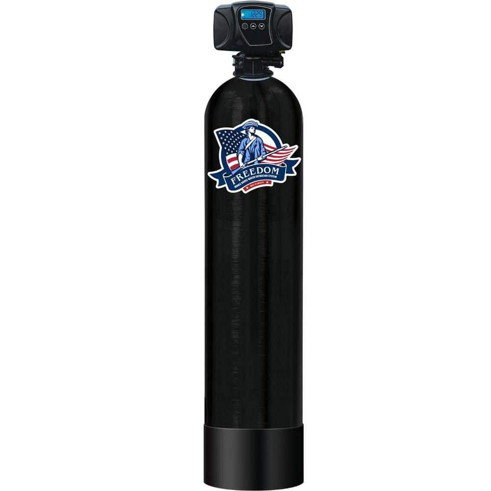 FREEDOM WHOLE HOUSE WATER FILTRATION SYSTEM MADE IN AMERICA Fluoride Series 4-Stage Salt-Free Water Filtration System Treats Up To 6 Bathrooms in Black (1)