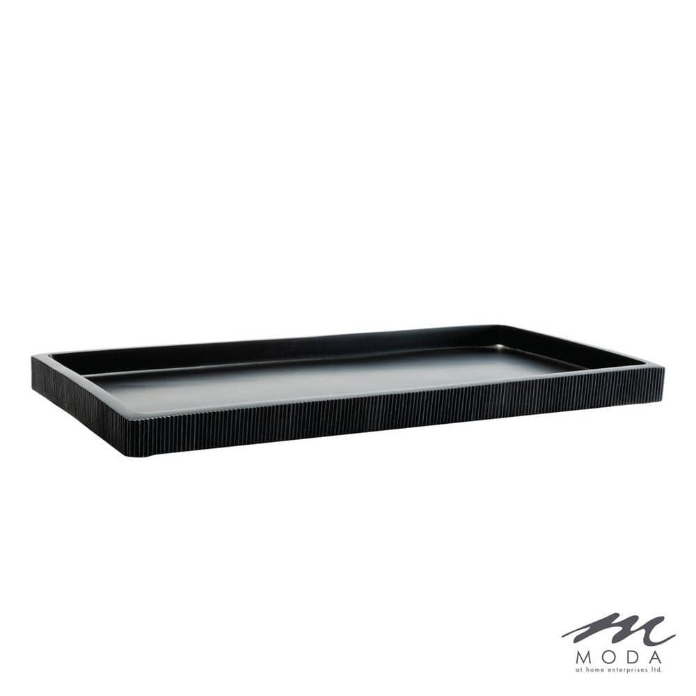 m MODA at home enterprises ltd. FITZROY TRAY RESIN BLACK