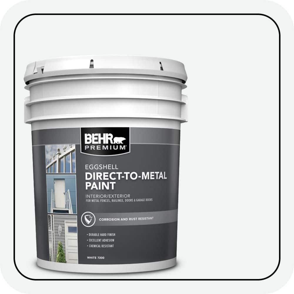 BEHR PREMIUM 5 gal. #BL-W09 Bakery Box Eggshell Direct to Metal Interior/Exterior Paint