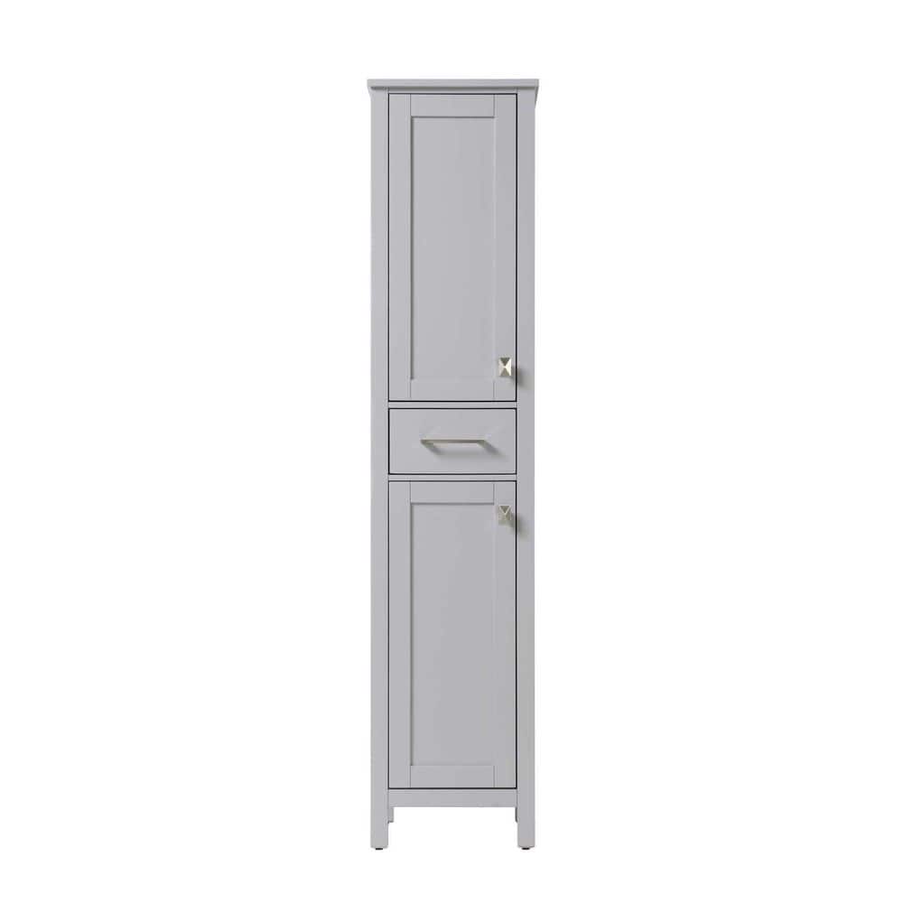 TIMELESS HOME 18 in. W x 72 in. D x in. H Gray Freestanding Linen Cabinet (1)
