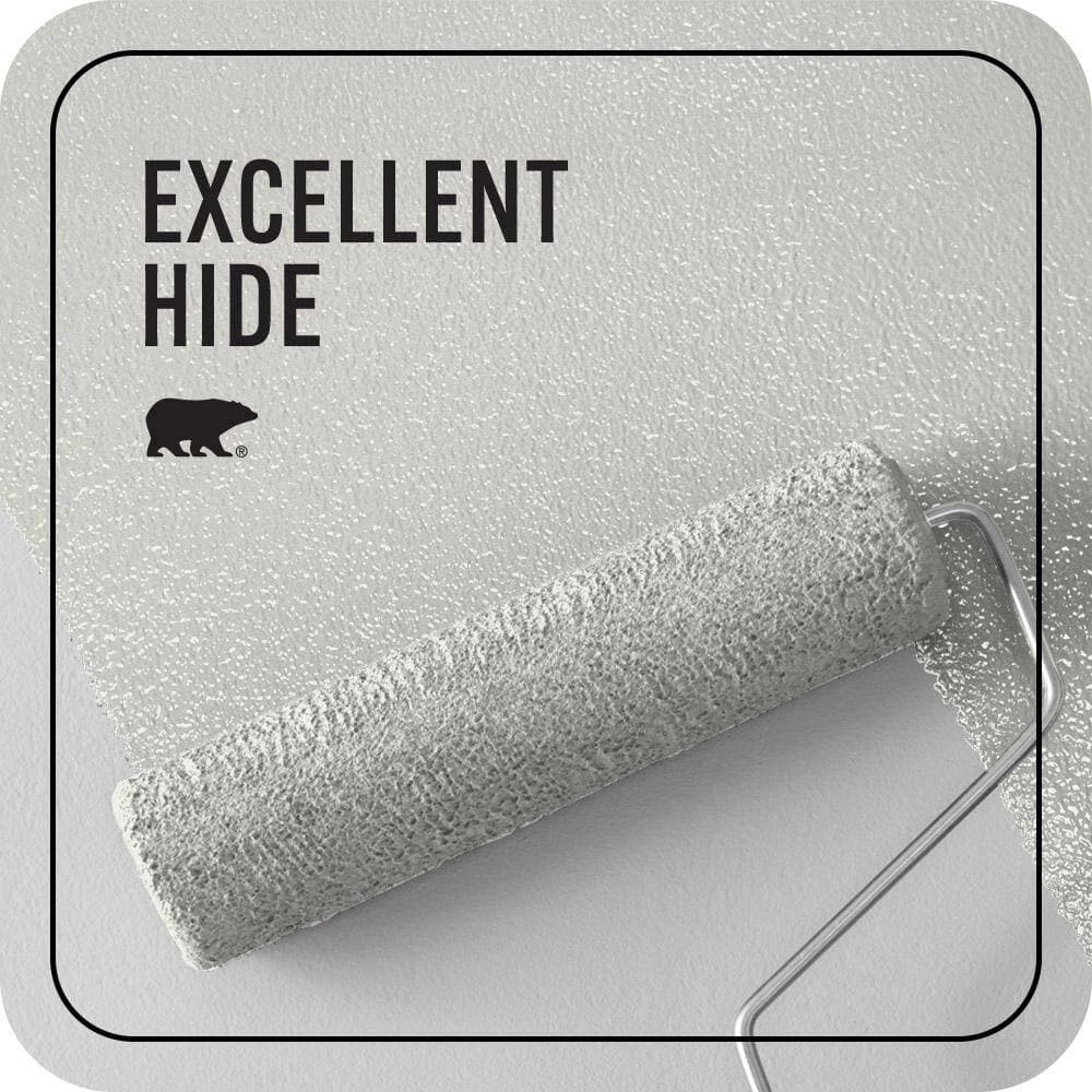 BEHR PREMIUM PLUS 1 gal. Designer Collection #DC-013 Harmonious White Ceiling Flat Interior Paint & Primer (2)