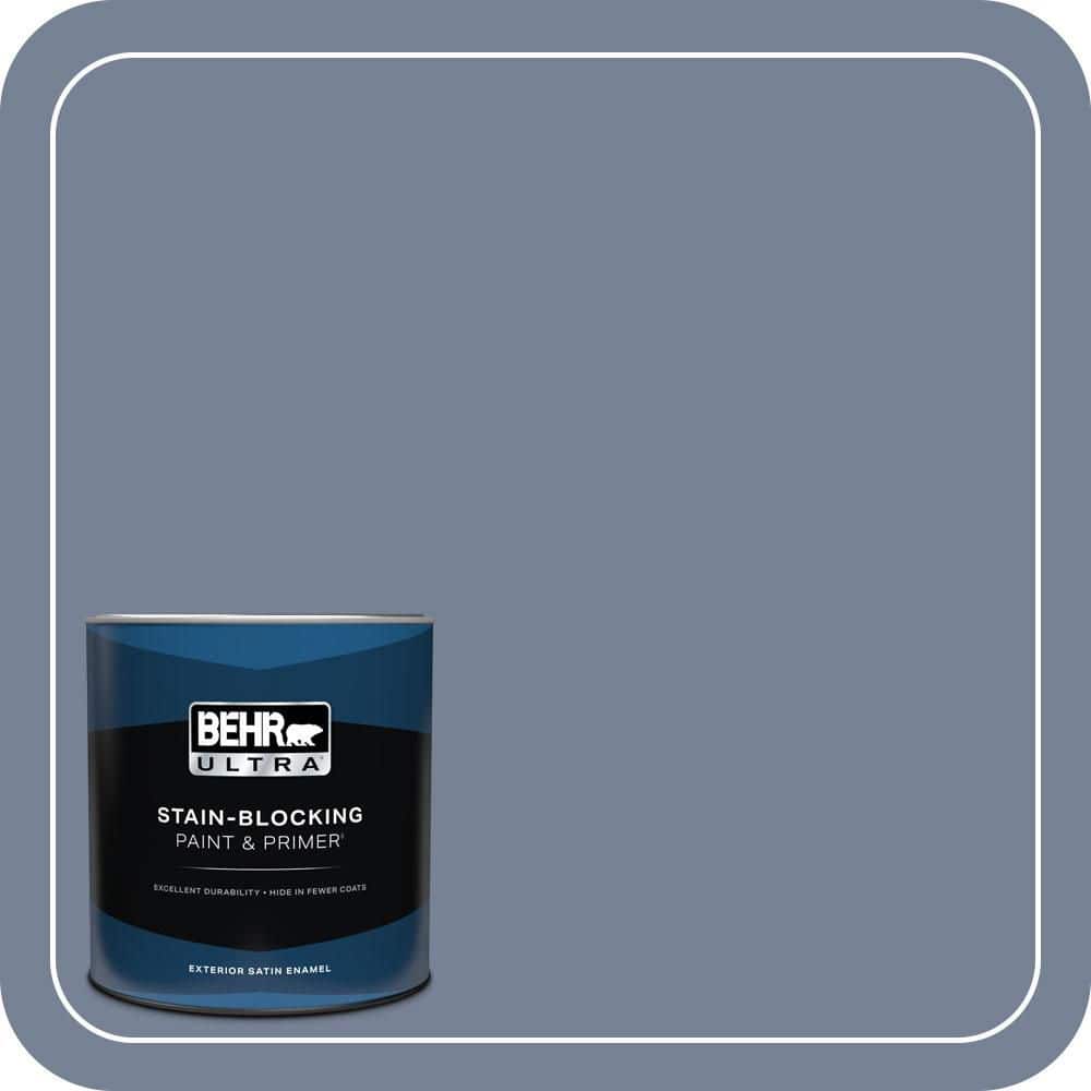 BEHR ULTRA 1 qt. #PPU15-07 Tranquil Pond Satin Enamel Exterior Paint & Primer (1)