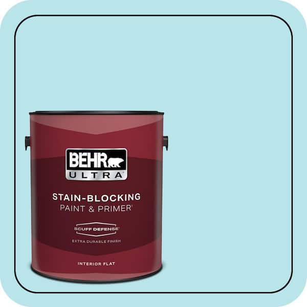 BEHR ULTRA 1 gal. #510A-3 Fresh Water Extra Durable Flat Interior Paint & Primer (2)