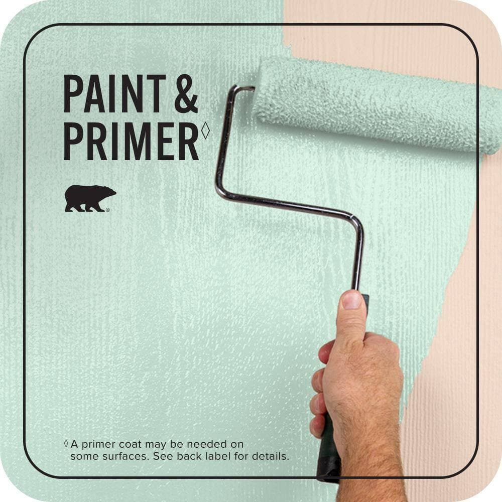 BEHR PREMIUM PLUS 1 gal. #480C-2 Pastel Jade Semi-Gloss Enamel Exterior Paint & Primer (3)