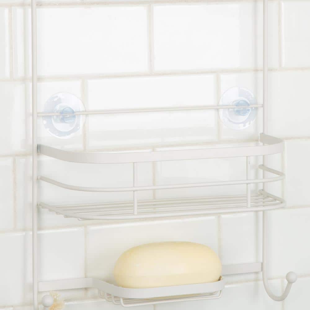 Bath Bliss Ellipse Collection Deluxe Shower Caddy in White (3)