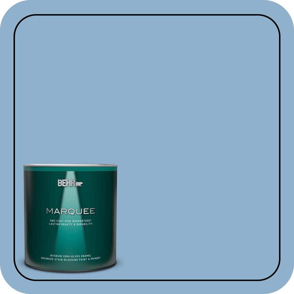 BEHR MARQUEE 1 qt. #M510-3 Sailors Knot One-Coat Hide Semi-Gloss Enamel Interior Paint & Primer