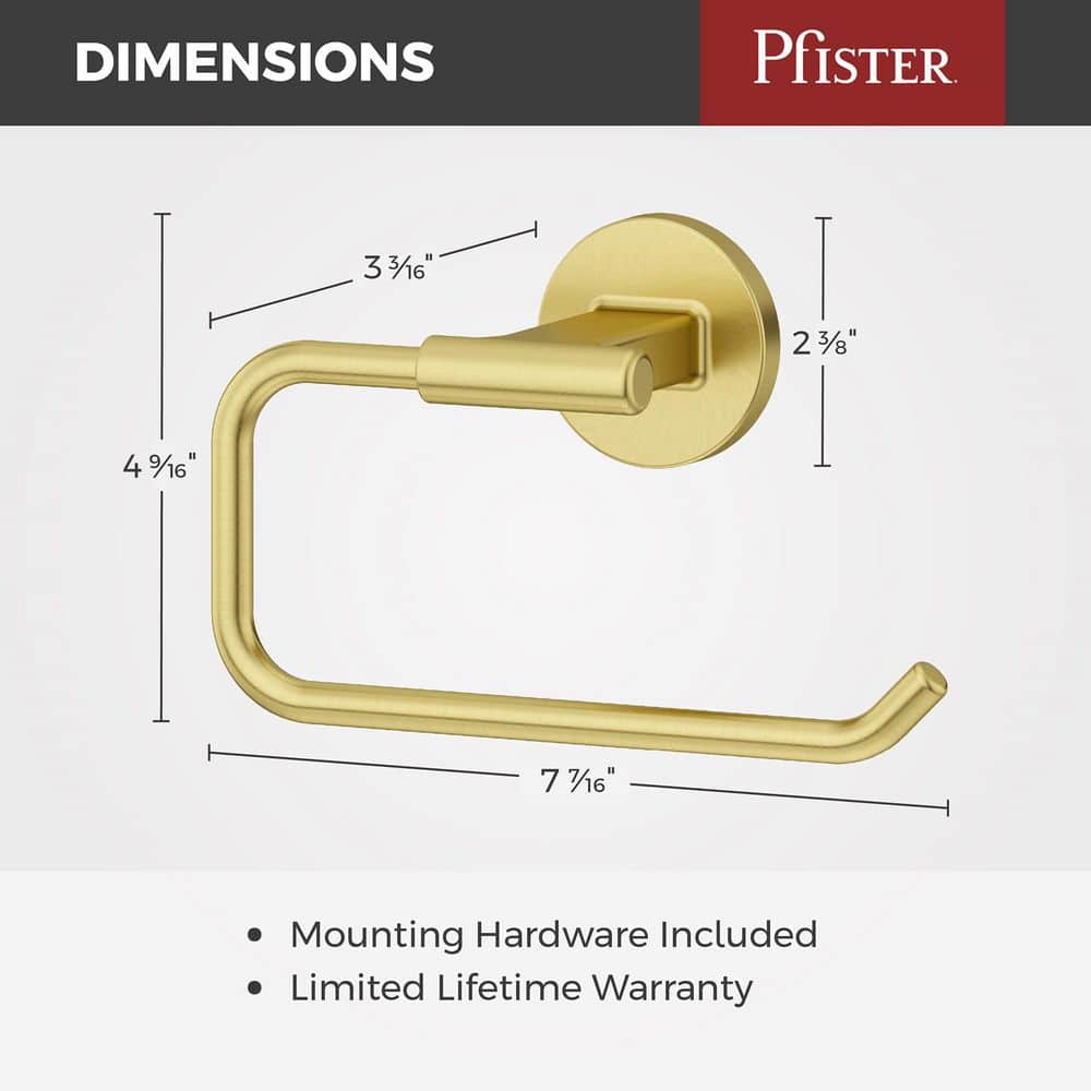 Pfister Capistrano Wall Mounted Towel Ring in Brushed Gold (3)
