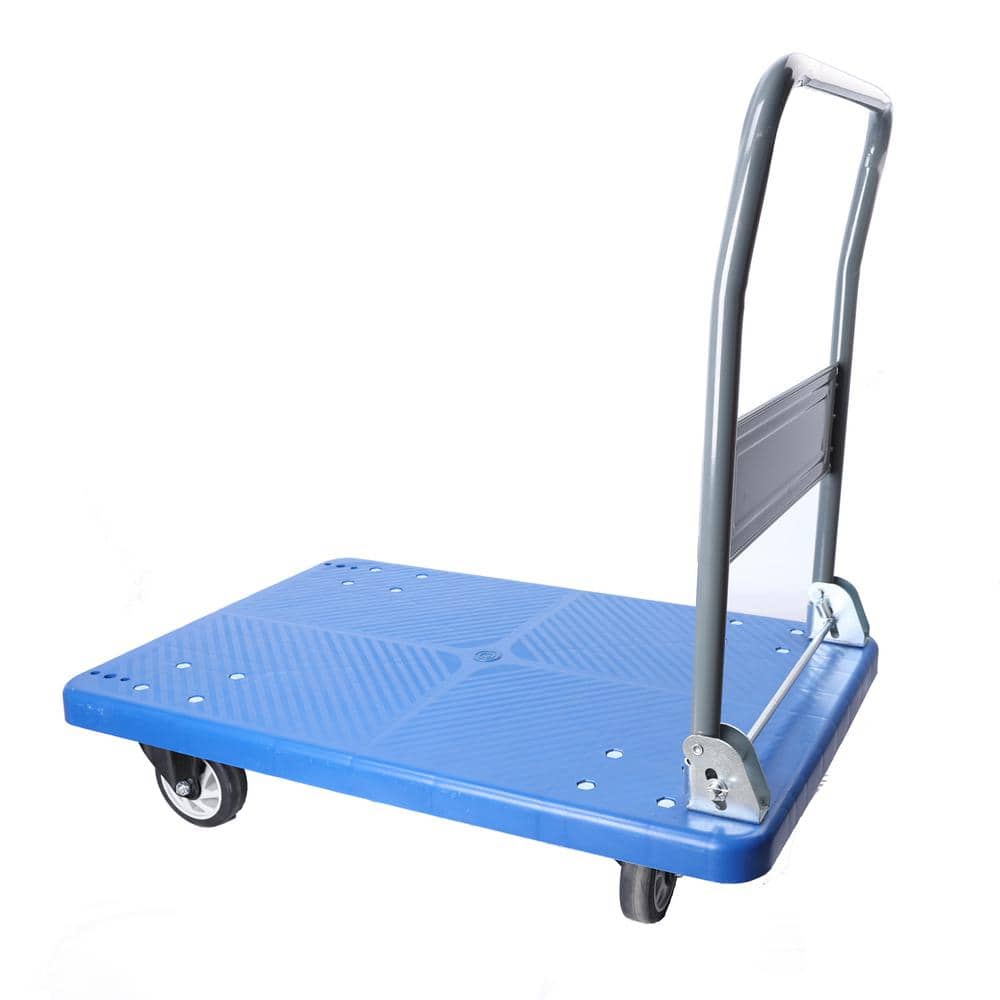 Tatayosi Upgraded Foldable Push Cart Dolly 660 lbs. Capacity Moving Platform Hand Truck, Blue (1)
