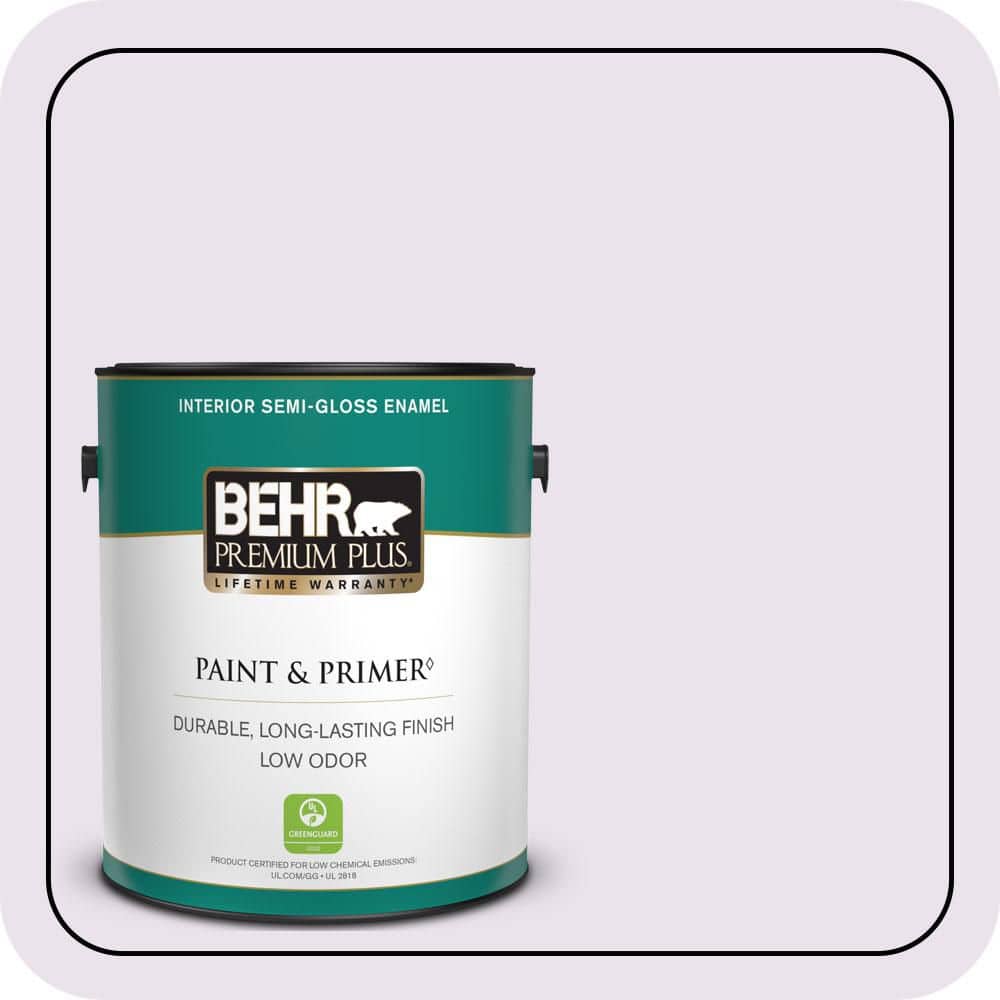 BEHR PREMIUM PLUS 1 gal. #660A-1 Muted Melody Semi-Gloss Enamel Low Odor Interior Paint & Primer