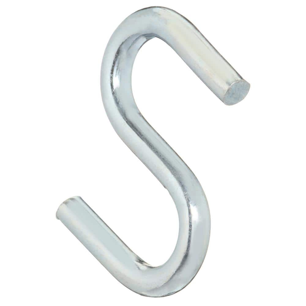 Everbilt 1/4 in. x 2 in. Zinc-Plated Rope S-Hook (2-Pack) (3)