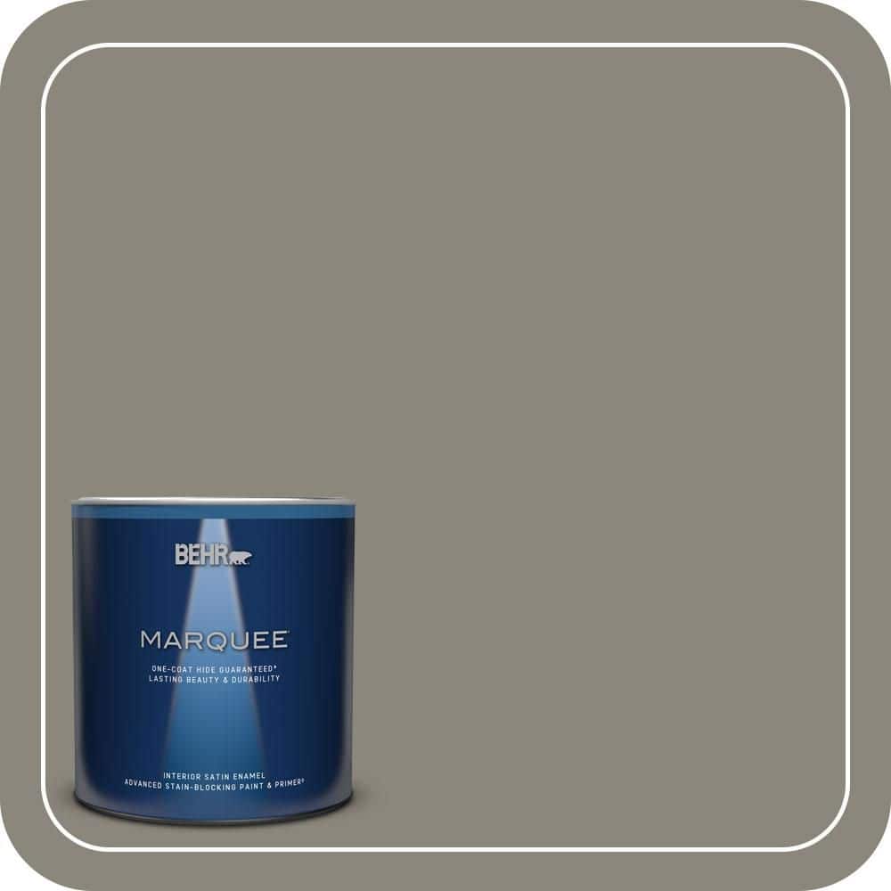 BEHR MARQUEE 1 qt. #T12-11 Compass Satin Enamel Interior Paint & Primer