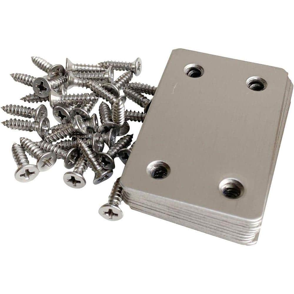 KIWDZFU 2.4 x 1.5 Inch 1.2 MM Metal Mending Plates Corner Brace 12 Pack for Furniture Wood Shelves Cabinet (1)