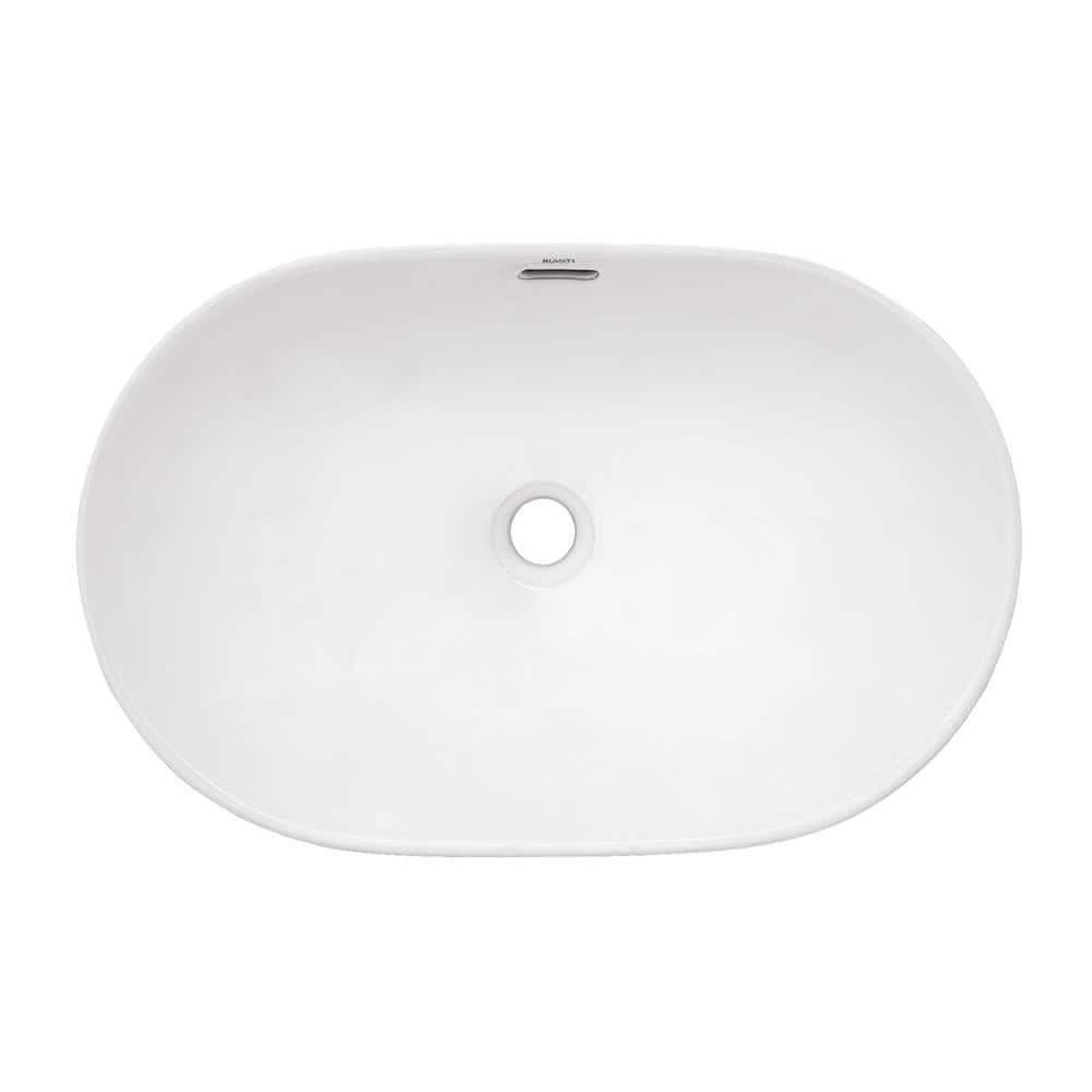 Ruvati Volara 24 in. x 16 in. Drop-in Bathroom Sink in White Porcelain (3)