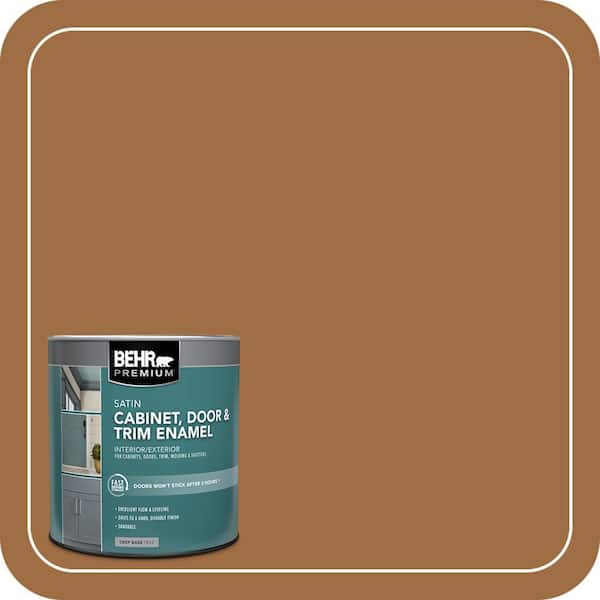 BEHR PREMIUM 1 qt. #S250-6 Desert Clay Satin Enamel Interior/Exterior Cabinet, Door & Trim Paint (2)