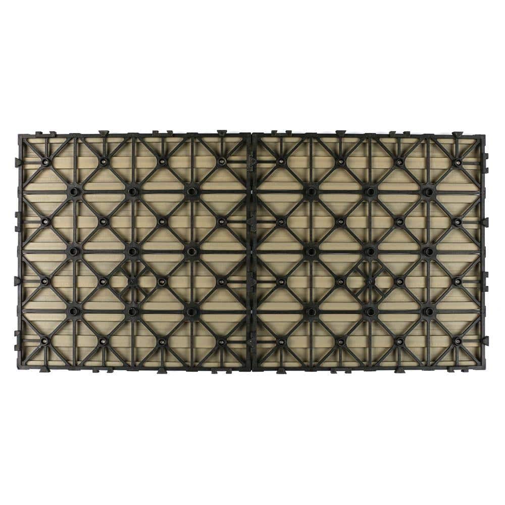 NewTechWood UltraShield Naturale 1 ft. 2 ft. Quick Deck Outdoor Composite Deck Tile (20 sq. Per Box) (3)
