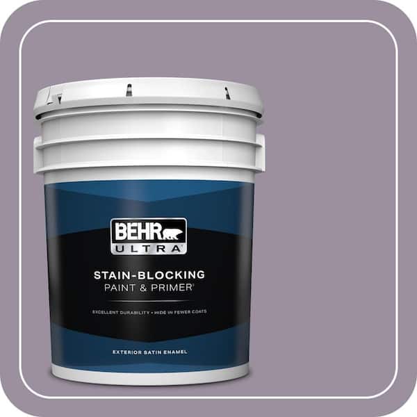 BEHR ULTRA 5 gal. #PPU16-13 Duchess Lilac Satin Enamel Exterior Paint & Primer (2)