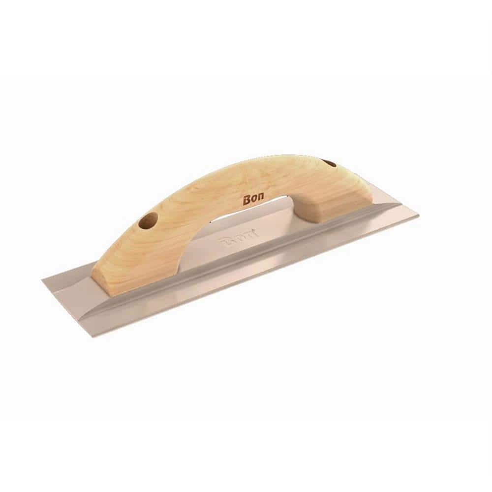 Bon Tool 12 in. x 3-1/8 in. Square End Magnesium Float with Wood Handle
