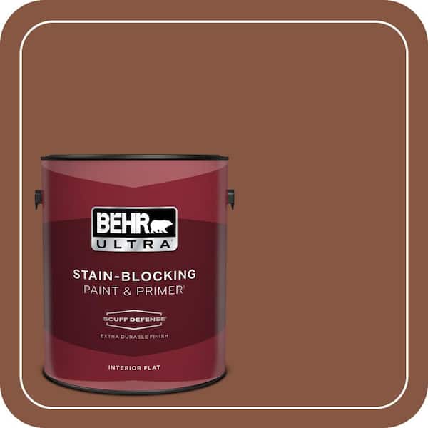 BEHR ULTRA 1 gal. #S210-7 October Leaves Extra Durable Flat Interior Paint & Primer (2)
