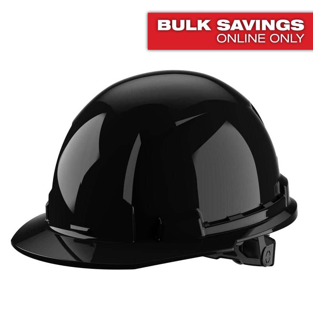 Milwaukee BOLT Black Type 1 Class E Front Brim Non-Vented Hard Hat with 6 Point Ratcheting Suspension