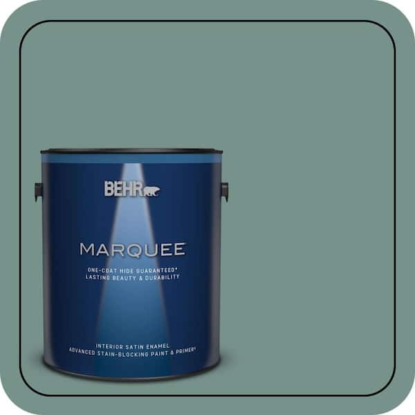 BEHR MARQUEE 1 gal. #S430-5 Longmeadow One-Coat Hide Satin Enamel Interior Paint & Primer (2)