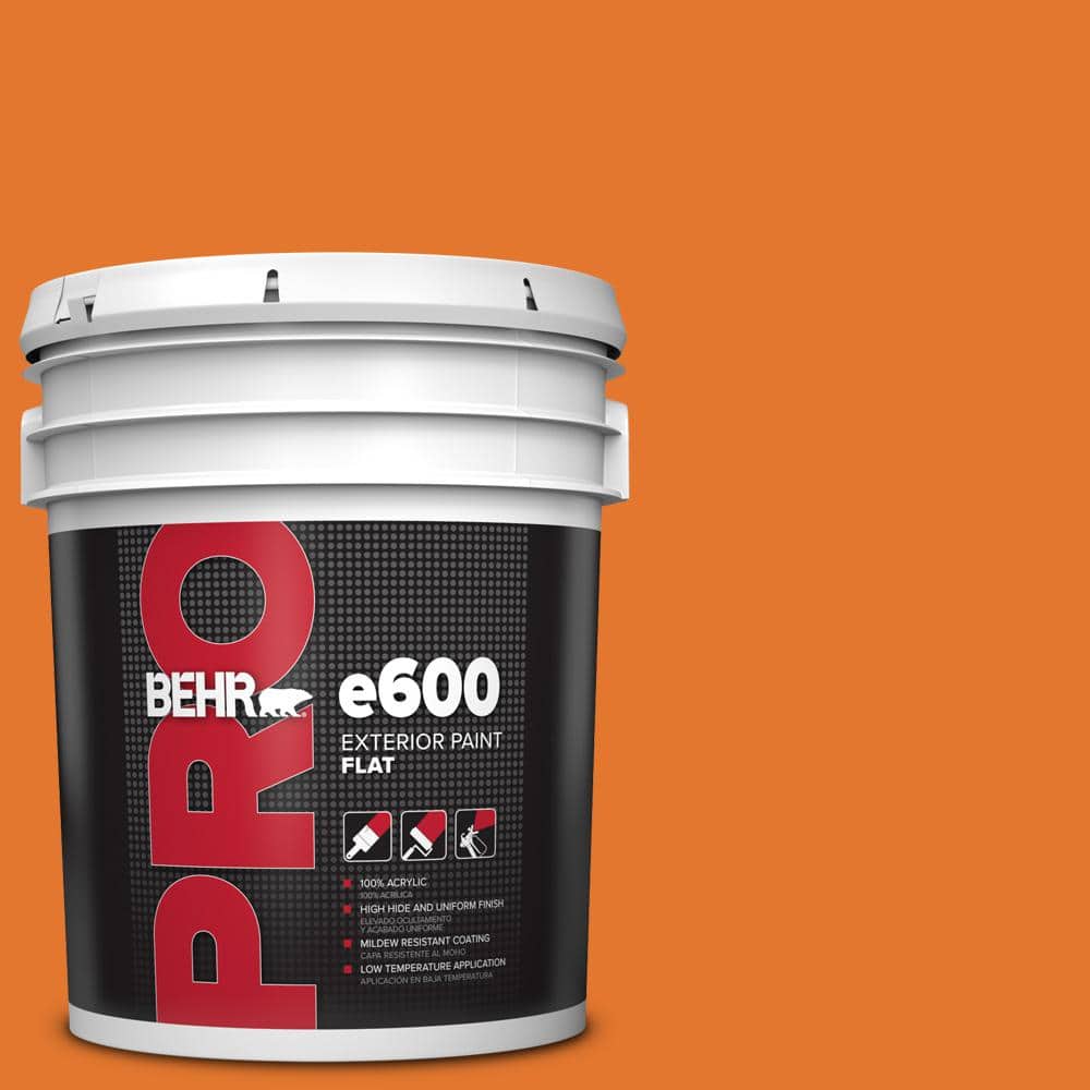 BEHR PRO 5 gal. #250B-7 Crushed Orange Flat Exterior Paint