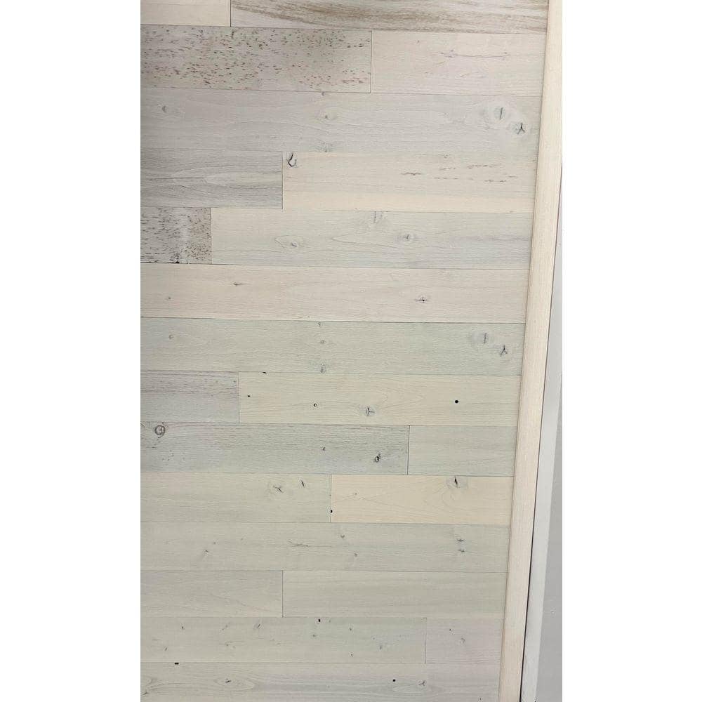 Timberchic Coastal White 48 in. End Cap Peel and Stick Wall Applique Panel (2)