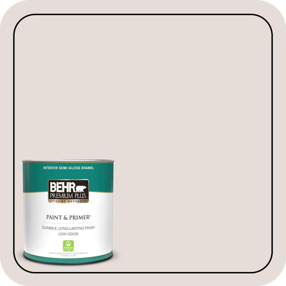 BEHR PREMIUM PLUS 1 qt. #PPU17-06 Crushed Peony Semi-Gloss Enamel Low Odor Interior Paint & Primer
