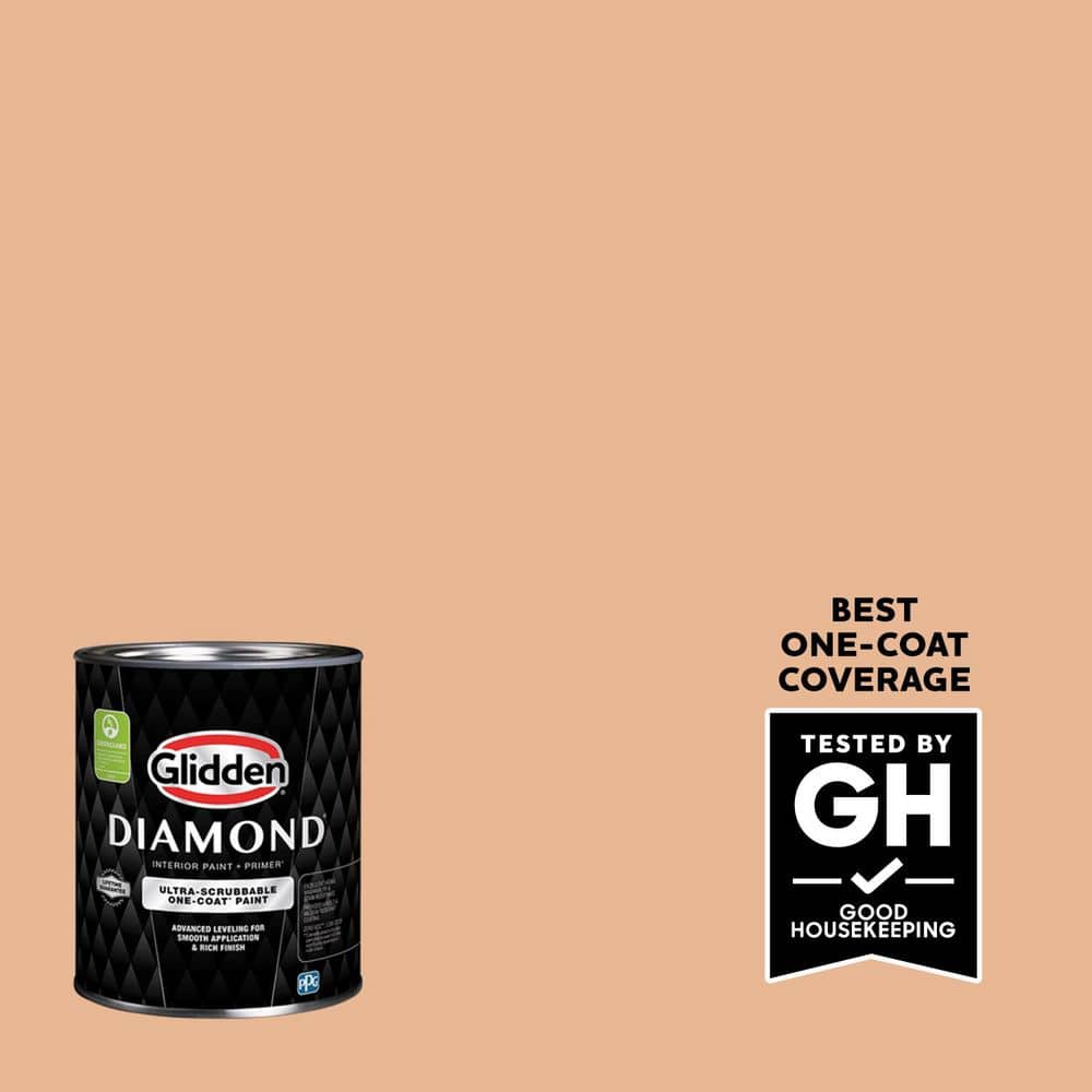 Glidden Diamond 1 qt. PPG1201-4 Gentle Doe Flat Interior Paint with Primer
