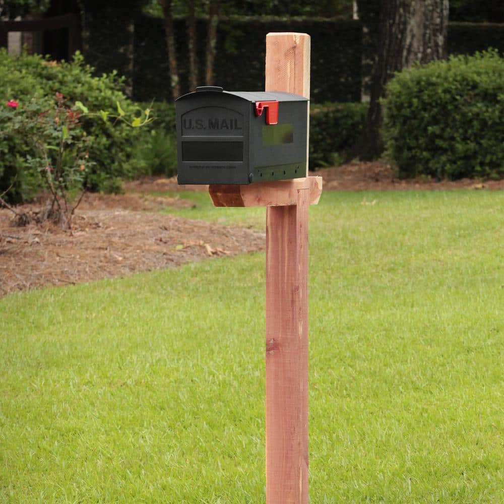 Architectural Mailboxes Patriot Black, Medium, Plastic, Post Mount Mailbox (2)