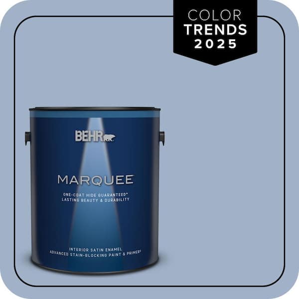 BEHR MARQUEE 1 gal. #S530-3 Aerial View One-Coat Hide Satin Enamel Interior Paint & Primer (2)