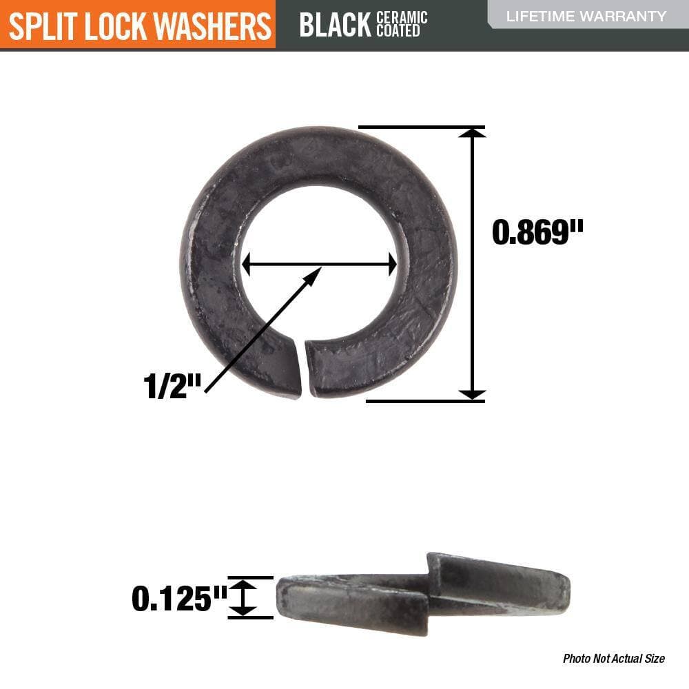DECKMATE 1/2 in. Black Deck Bolt Exterior (3)