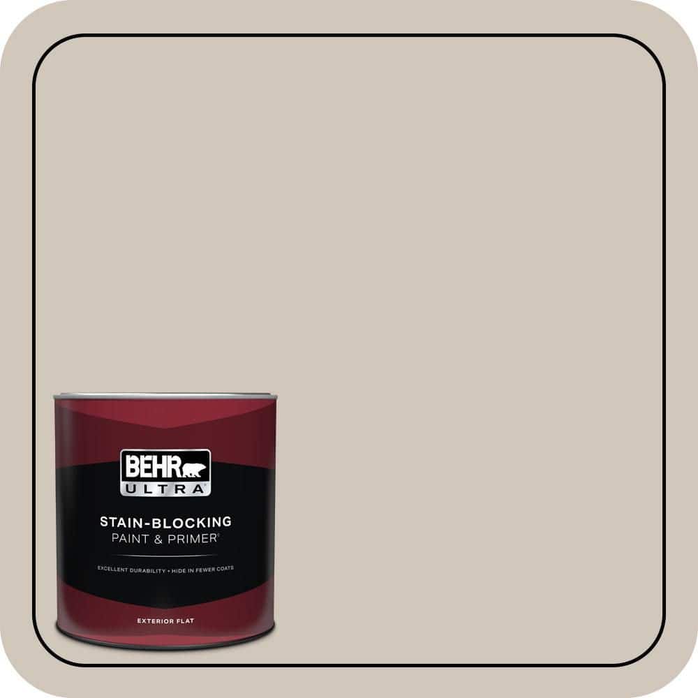 BEHR ULTRA 1 qt. #N210-2 Cappuccino Froth Flat Exterior Paint & Primer