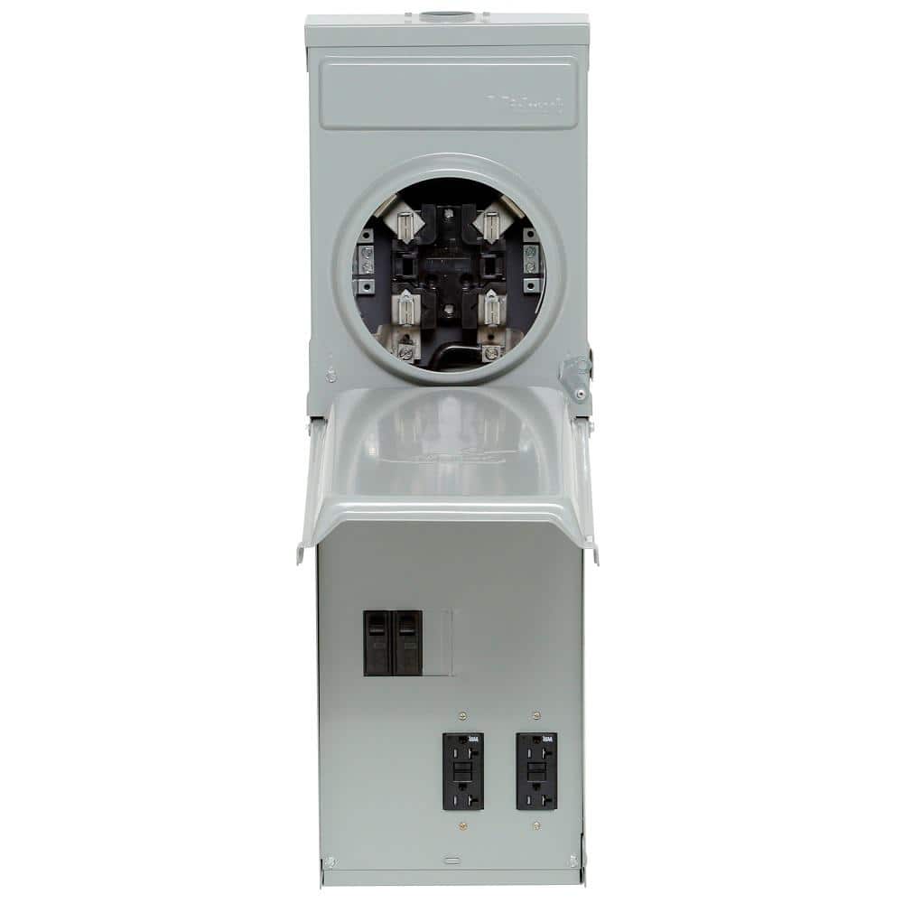 Midwest Electric Products 100 Amp Ringless Metered RV Panel with GFCI Top Feed (R011C010)