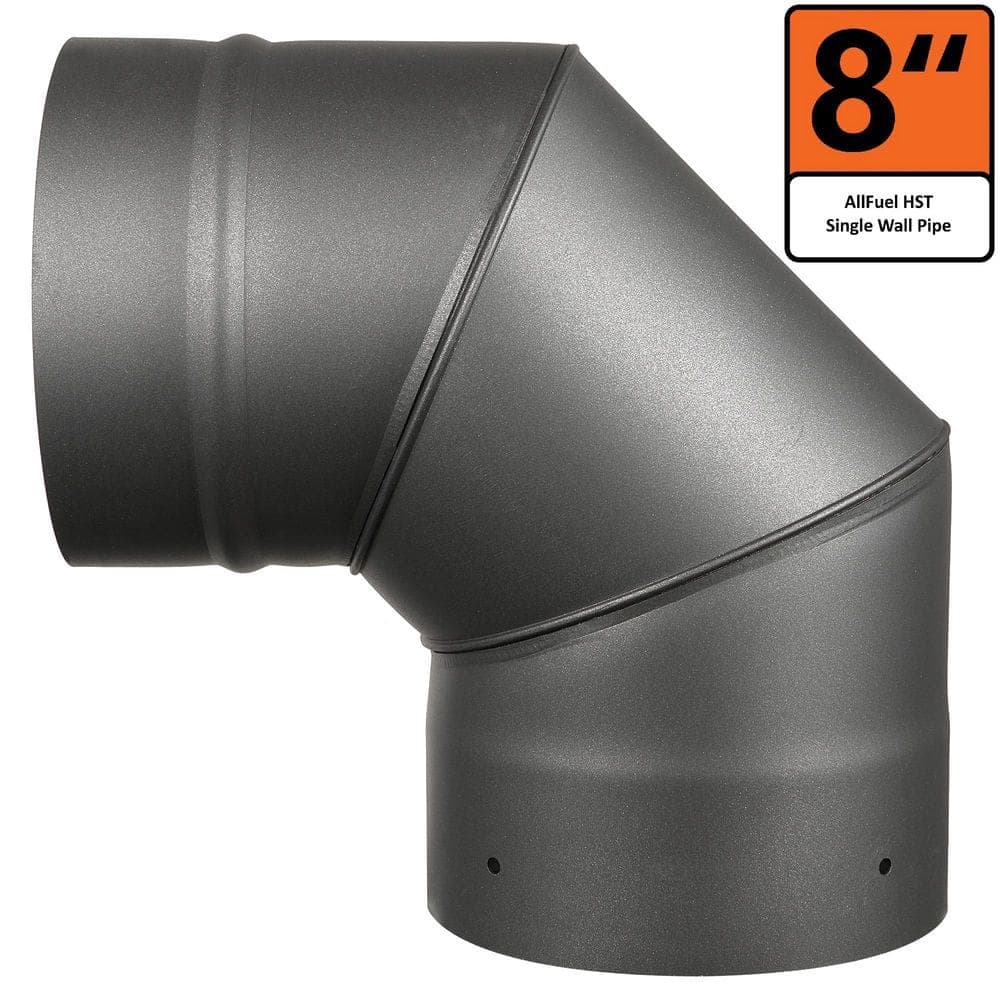 ALLFUEL HST AllFuel 8in. x 8 in. Single Wall Chimney Pipe 90 Degree Elbow (1)