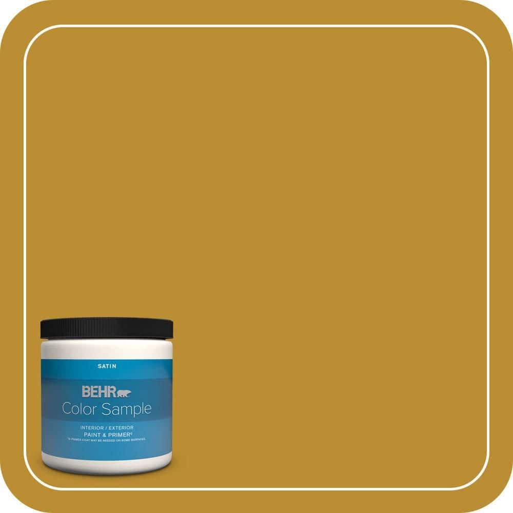BEHR PREMIUM PLUS #360D-7 Brown Mustard Enamel Interior/Exterior Paint & Primer Color Sample (1)