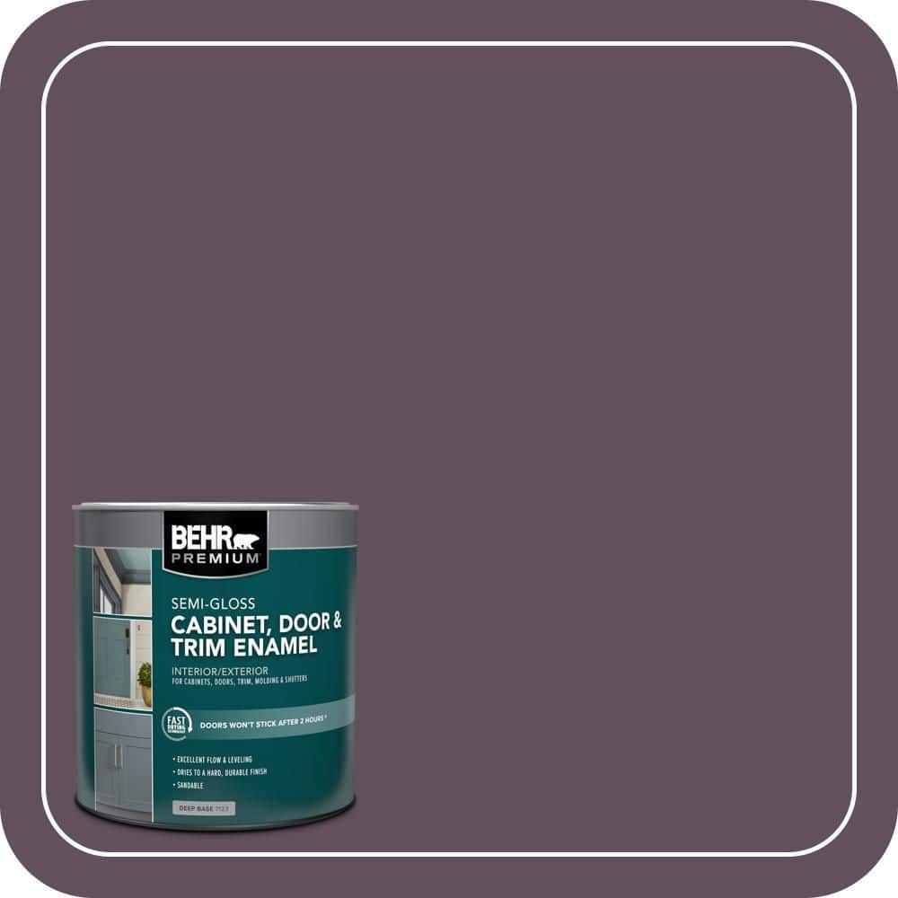BEHR PREMIUM 1 qt. #S100-7 Medieval Wine Semi-Gloss Enamel Interior/Exterior Cabinet, Door & Trim Paint