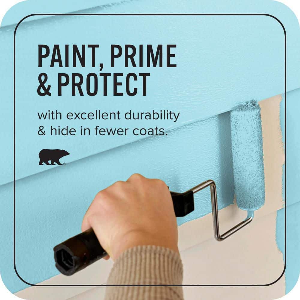 BEHR ULTRA 1 gal. #P480-3 Cool Water Lake Satin Enamel Exterior Paint & Primer (3)