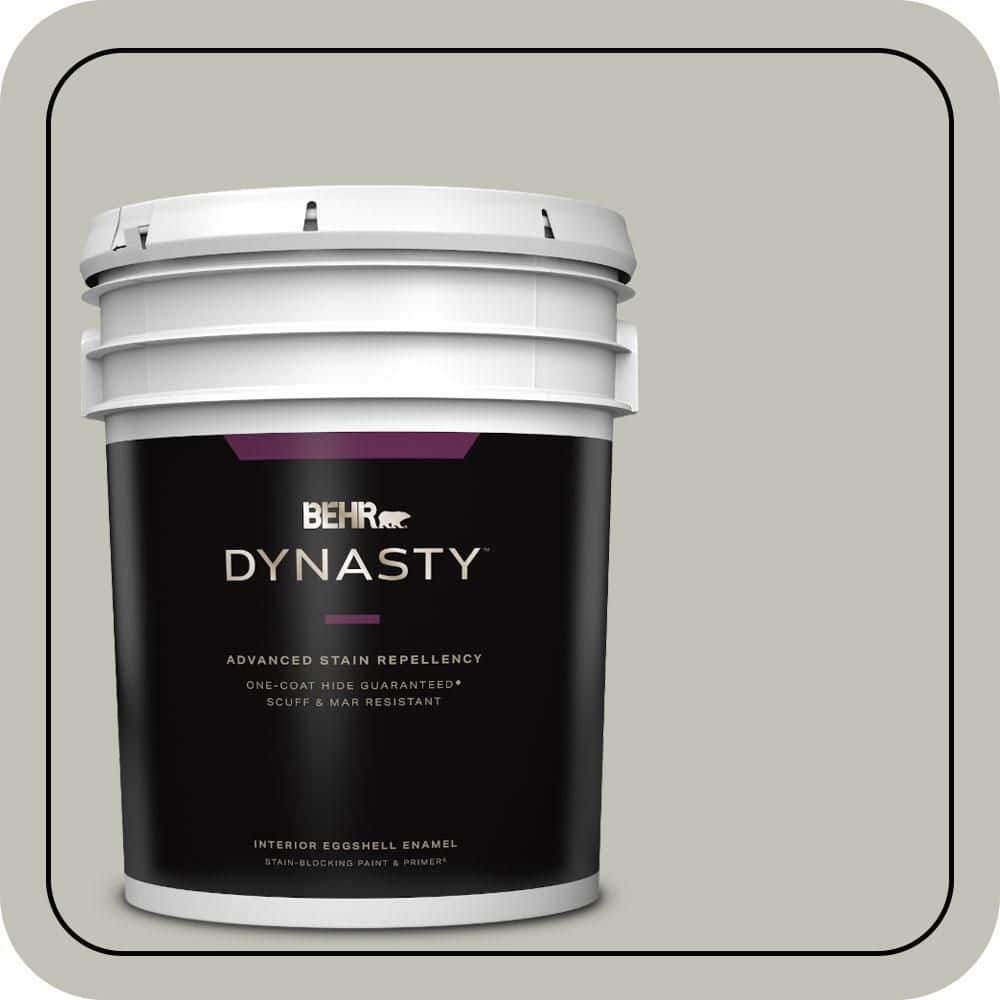 BEHR DYNASTY 5 gal. #PPU25-09 Foggy London Eggshell Enamel Interior Stain-Blocking Paint & Primer