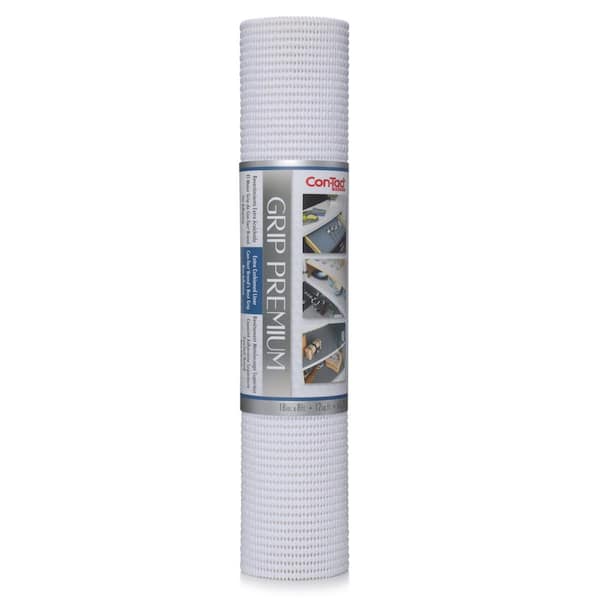 Con-Tact Grip Premium Bright White 18 in. D x 96 in. L Non-Adhesive Shelf And Drawer Liner (2)